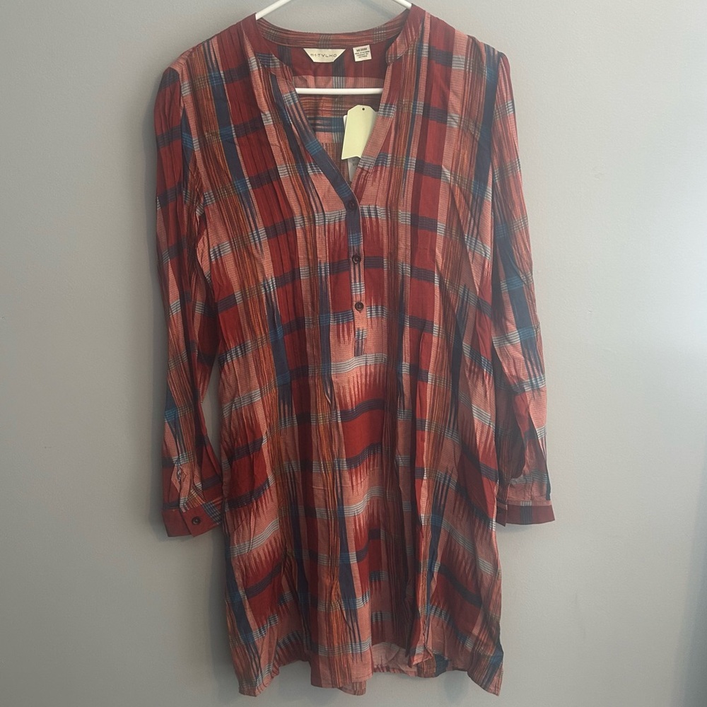 Sao Paulo Plaid Tunic Shirt Dress - Anthropologie - 11 Tylho - Picture 4 of 10